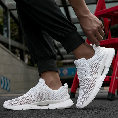 New Summer Summer Sneakers Men White Shoes Outdoor Comfort Walking Shoes Breathable Mesh Tennis Men Casual Shoes for Man.