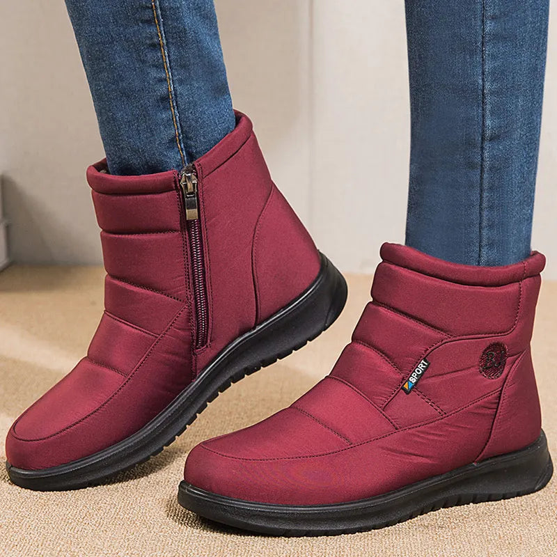 Women's Boots Waterproof Fur Boots For Snow Winter Shoes Woman Casual Rubber Botas Mujer Fashion Winter Boots Women Booties.