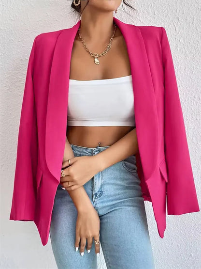 Koreanische Beliebte Rosa Neue Oberbekleidung Frauen 2024 Mode Weiblichen Frühling Jacke Casual Langarm Schwarz Blazer Mäntel