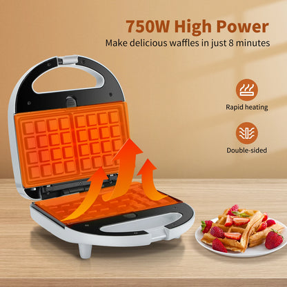 Aigostar Sandwich Maker 3 in 1: Electric Sandwich Maker, Grill and Waffle Maker, 3 Removable Non-Stick and Interchangeable Plates.