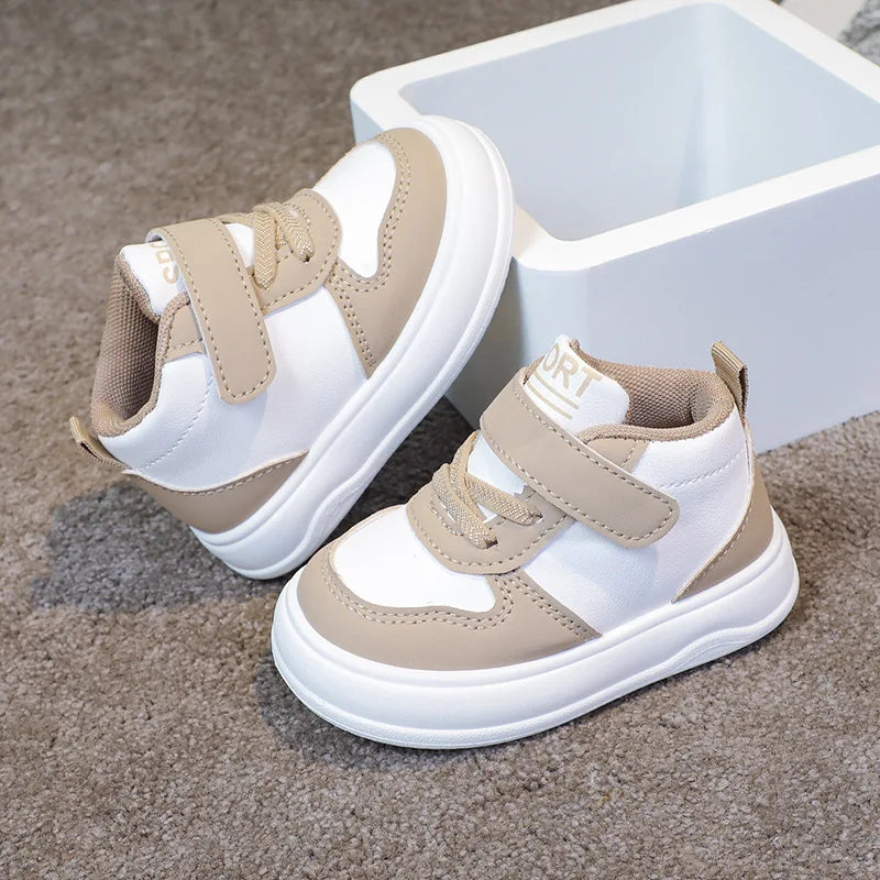 Fashion Kids Sneakers Spring Autumn High Top Breathable Casual Shoes Girls Non-slip Board Shoes Boys Outdoors Basketball Shoes