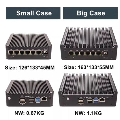 Intel N150 7505 6305 6 Lans i226-V 2.5G Firewall Soft Router DDR4 NVMe 1*COM Type-C pfSense OPNsense Fanless Mini PC Computer.