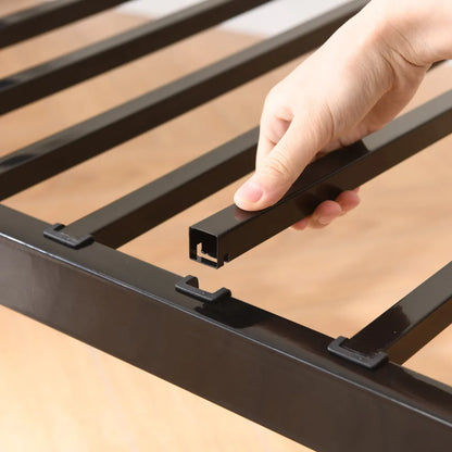 Etagenbett aus Metall, 90 x 200 cm, Etagenbett mit ausklappbarem Bett, erweiterbar auf zwei Einzelbetten oder Erwachsenenbetten, Schwarz