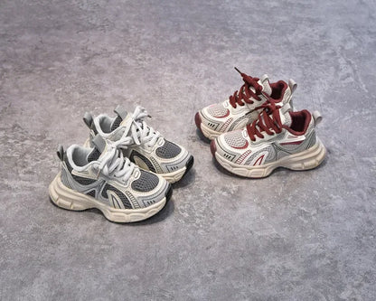 Boys Girls Running Shoes Thick Soft Sole Children Sneakers Mesh Breathable 2025 New Fashion Kids Sports Shoes for Students Trend.