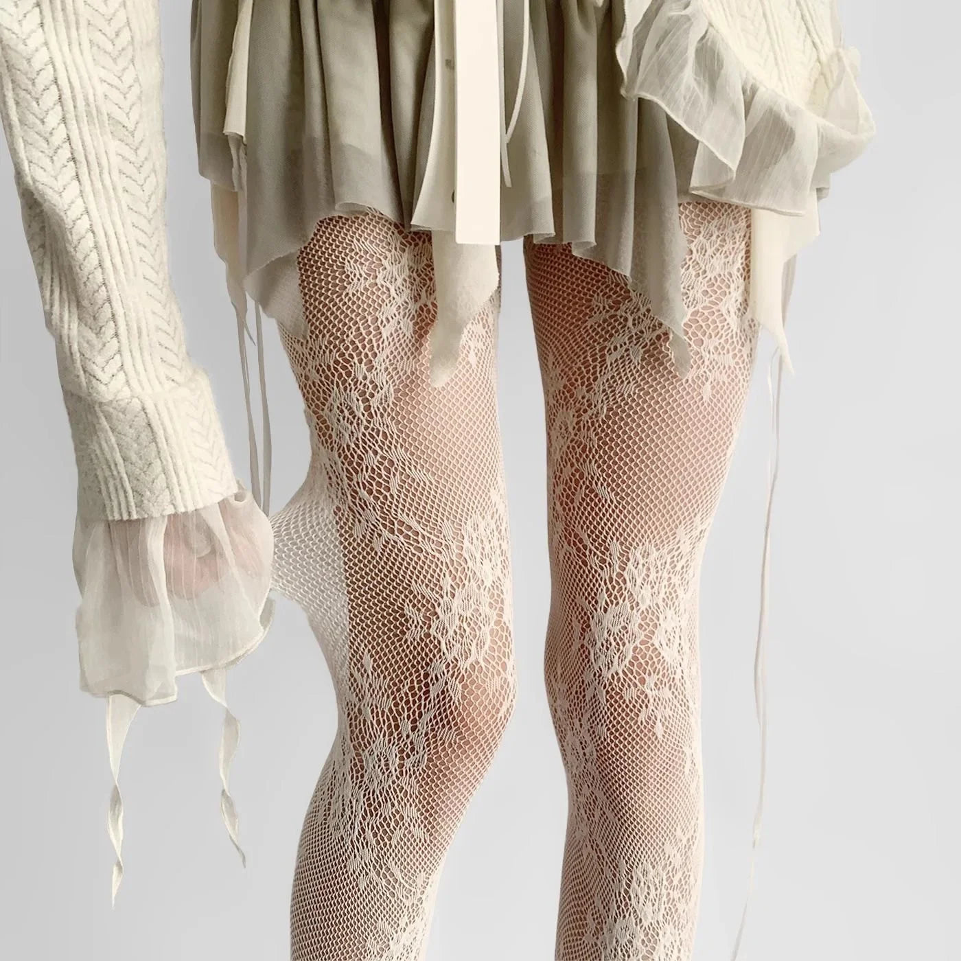 2025 New Tights Women Sexy Lace Floral Thigh High Stockings Pantyhose Lingerie Hosiery Mesh Fishnet Stockings Women Tights
