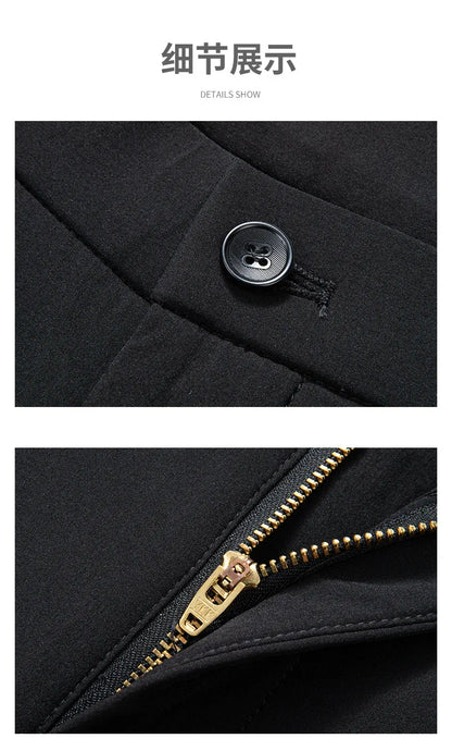 Men's Winter Formal Down Pants Goose Feather Warm Trousers Business Suit Pants for Man  calca termica masculina inverno PT-597