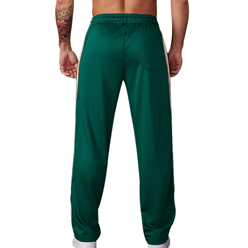 American-style best-selling thin, sporty, casual, simple, trendy, loose, wide-leg jogging long pants for men.