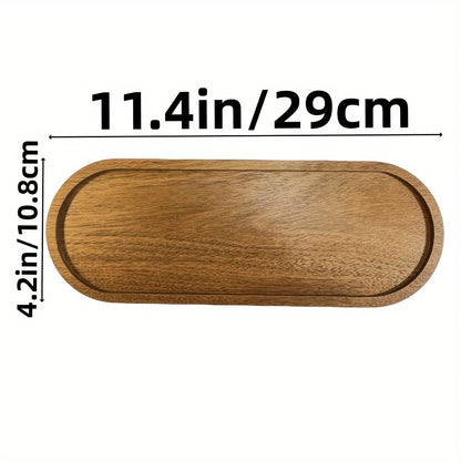 Japanese Style Wooden Tea Coffee Tray Fruit Dessert Candy Plate Wood Decorative Bread Snack Cake Food Dish Trays Tableware.