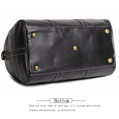 Vintage Herren Rindsleder Business Kurzstrecken tragen Handgepäck taschen große Kapazität Reisetasche einfache Umhängetaschen