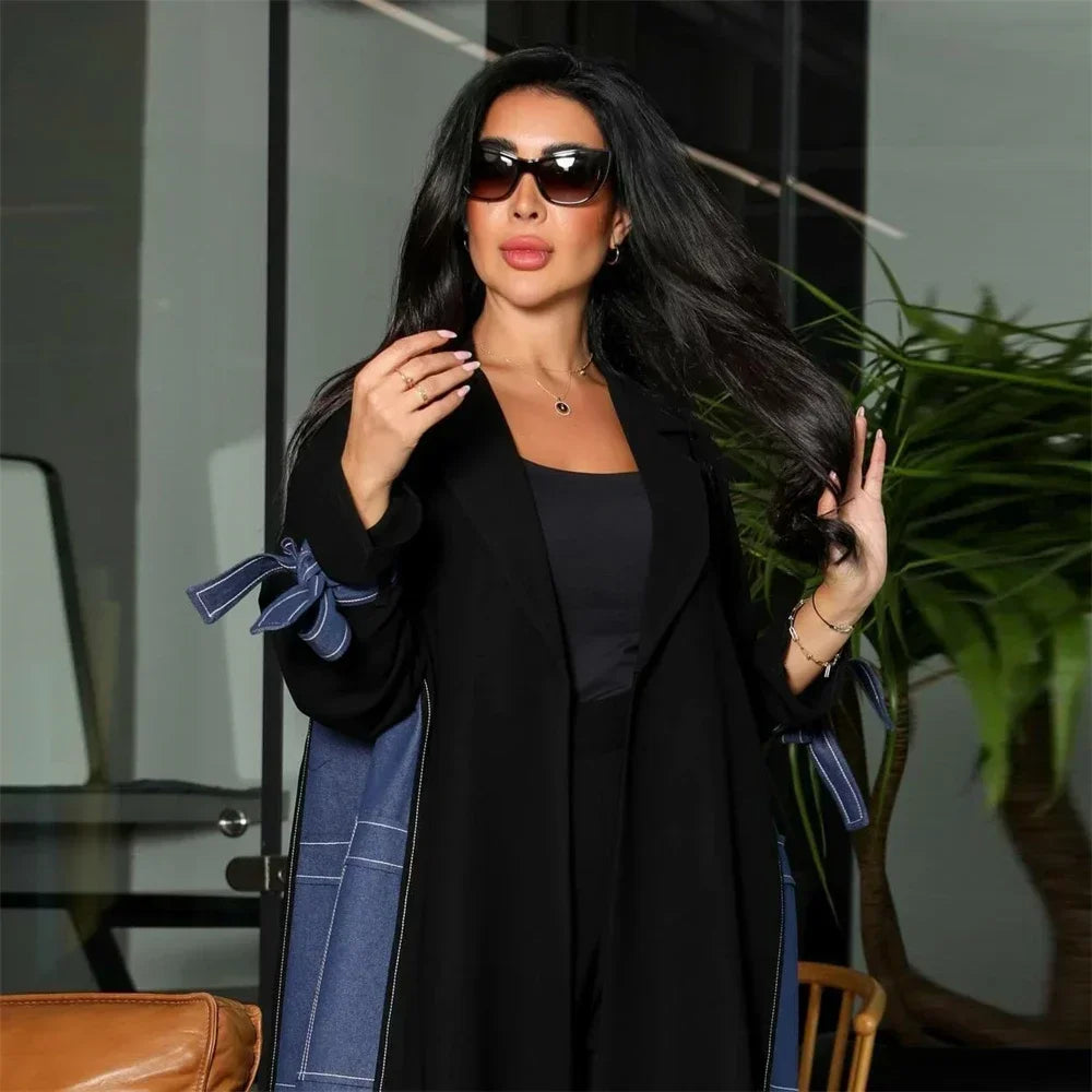 Ramadan Eid Open Muslim Kimono Abaya Damen Dubai Luxury Kebaya Prayer Clothes Abayas For Women Arabic Kaftan Dress Islam Robe.