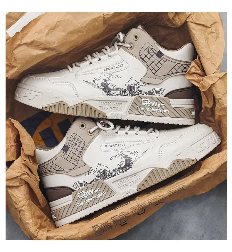 Men's shoes Outdoor Sports Motorcycle shoes New Mesh Breathable Trend Platform Shoes Personalized Non-slip Botas Para Hombre2025.