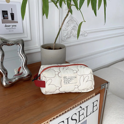 2025 Cute Rabbit Travel Cosmetic Lipstick Purse Storage Bag Kawaii Women Makeup Handbags Organizer Wallet Pouch Pencil Case Bags.