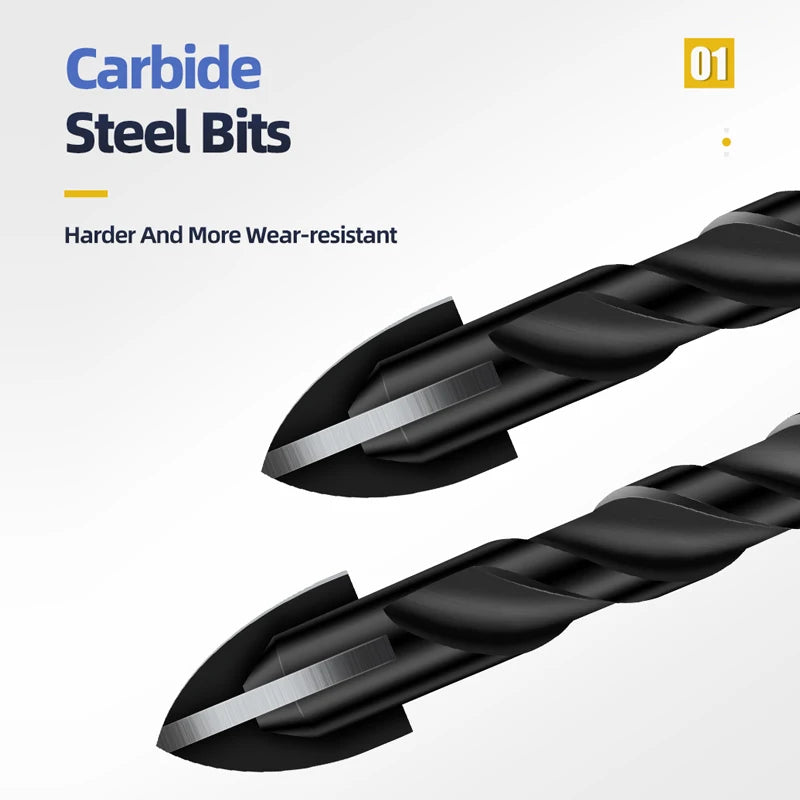 TOOLEYE Kreuz Hex Bohrer Set Für Beton Porzellan Fliesen Glas Metall Multifunktions Bohrer Bits Kit Power Werkzeuge Bohren Bohrer