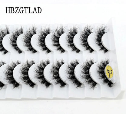 10 Pairs Lashes Fluffy Soft Russian Volumes Mink Lashes 3D Mink Eyelashes Lashes Reusable Fluffy False Lashes Russian Extensions.