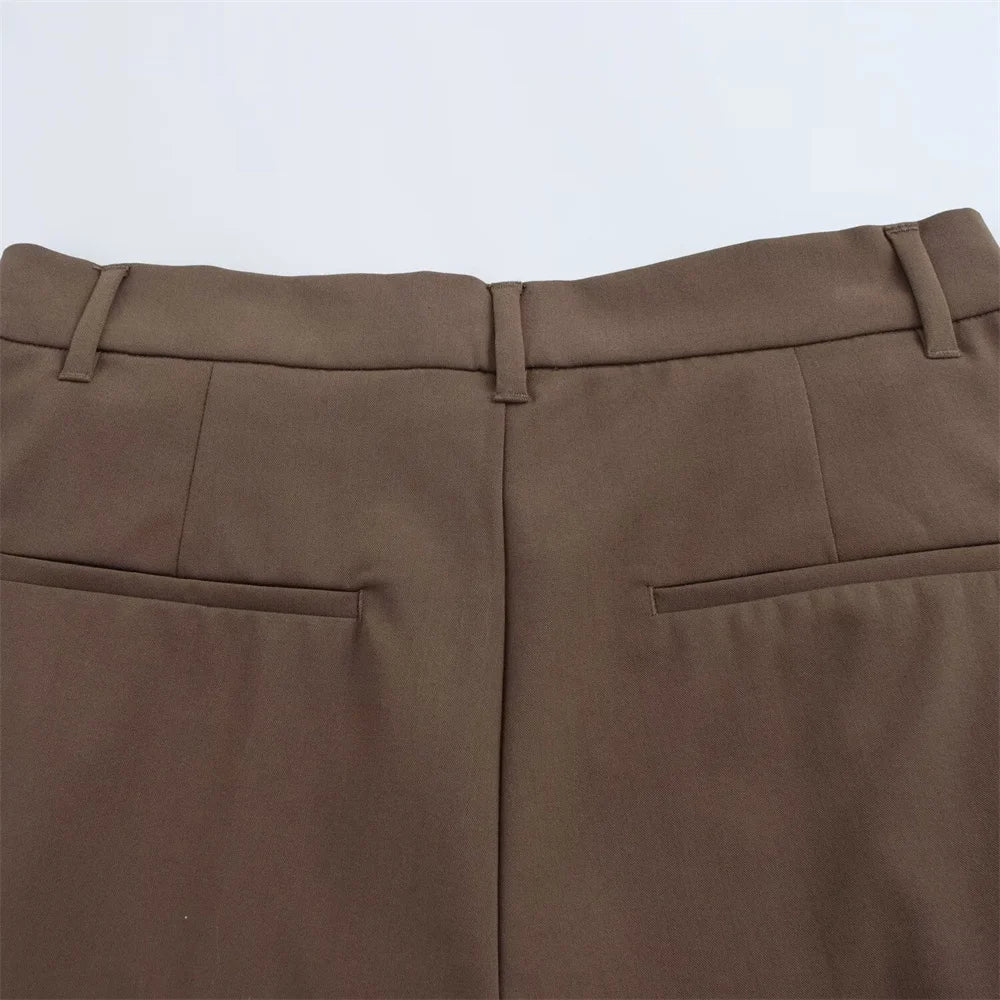 Spring and Summer New Product Women's Wear with Belt Straight Sleeve Casual Suit Coat Waist and Pants Set