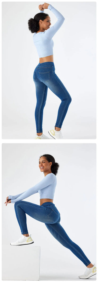 Jeans Women Denim Pant Long Pants Yoga Slim Mom Jeans High Waist Sheath Trousers Casual Pocket Y2k Streetwear Elegant Work 2025.