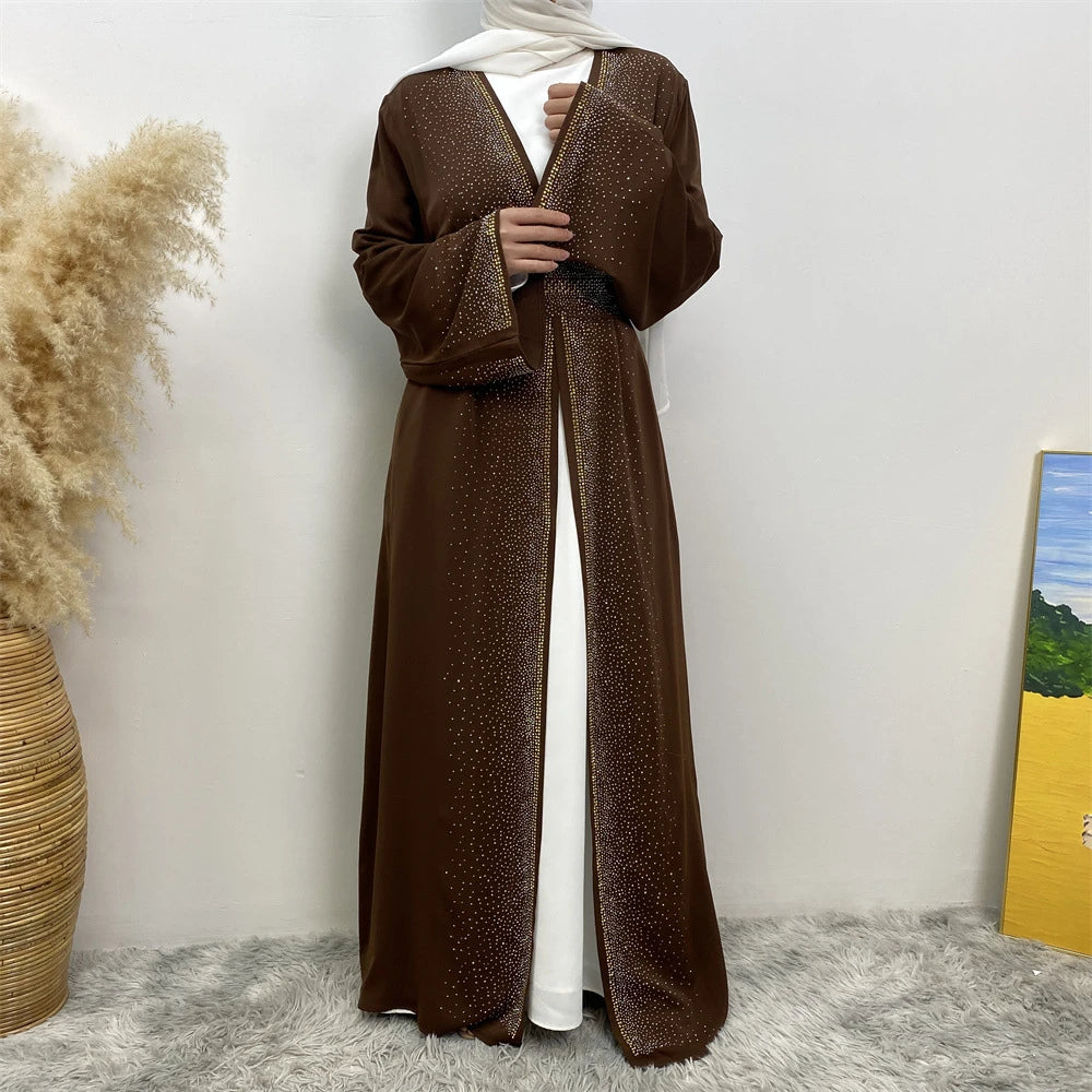 Ramadan Eid Dubai Open Black Muslim Kimono Abaya Damen Turkey Islam Abayas For Women Dress Kebaya Robe Femme Musulmane Kaftan