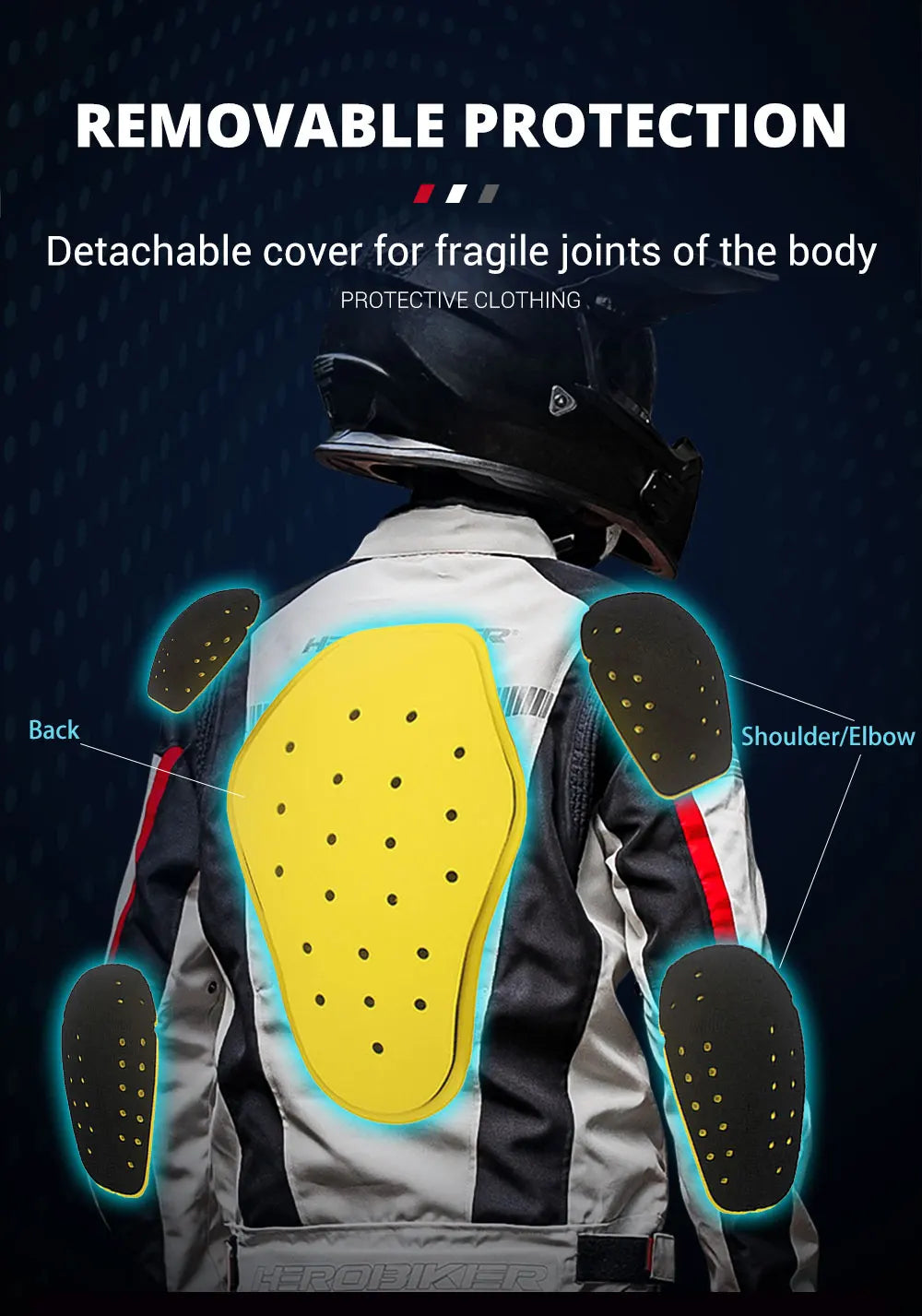 HEROBIKER Waterproof Motorcycle Jacket Man Racing Jacket Wearable Motorcycle Pants Moto Clothing With EVA Protection.