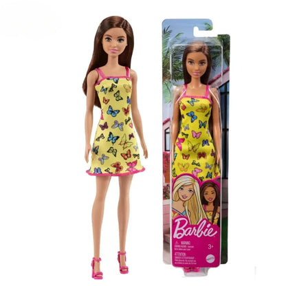 Original Barbie Fashionistas Dolls Multiple Body Shapes Skin Tones 1/6 Dress Up Accessories Kids Toys for Girls Trends Clothes.