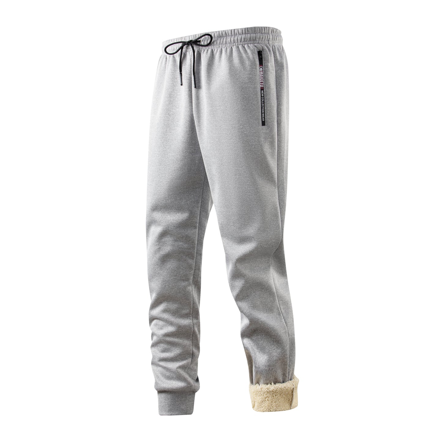 Mens Casual Pants Autumn Winter Fleece Sweatpants Men Running Jogger Sports Gym Trousers Fashion Solid Color Workout Long Pants.