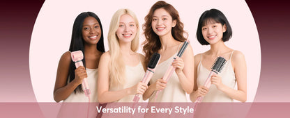 High Speed 5 in 1 Hair Dryer Hot Air Comb Set,Hair Brush Curling Iron Hair Straightener Styling Tool For Blow Dryer Gift Box