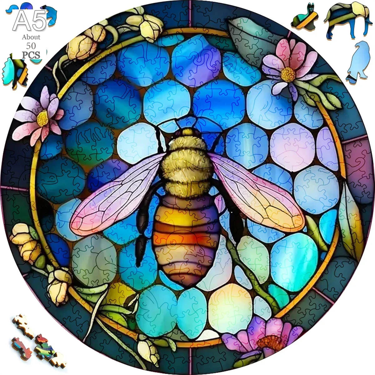 Cat Exclusive Design Intelligent Jigsaws Animal Puzzle Wood Irregular Elephant  Animal Wooden Puzzle for Adult Kids