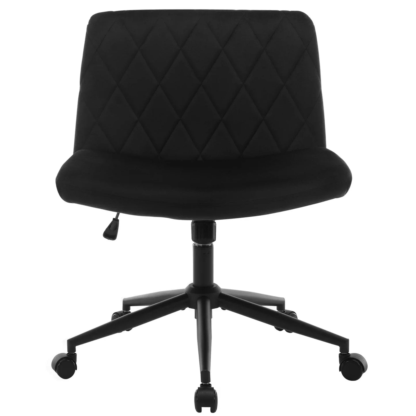 WOLTU Ergonomischer Bürostuhl aus Samt, drehbarer Rollenstuhl, Rückenlehne, gekreuzte Beine, neigbarer, höhenverstellbarer Schminkstuhl