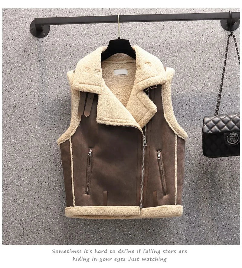 Ärmellose Jacke weibliche Pu Leder Weste Mantel Frauen 2024 Herbst Winter neue Motorrad Weste lose Oberbekleidung Roman beliebte Top.