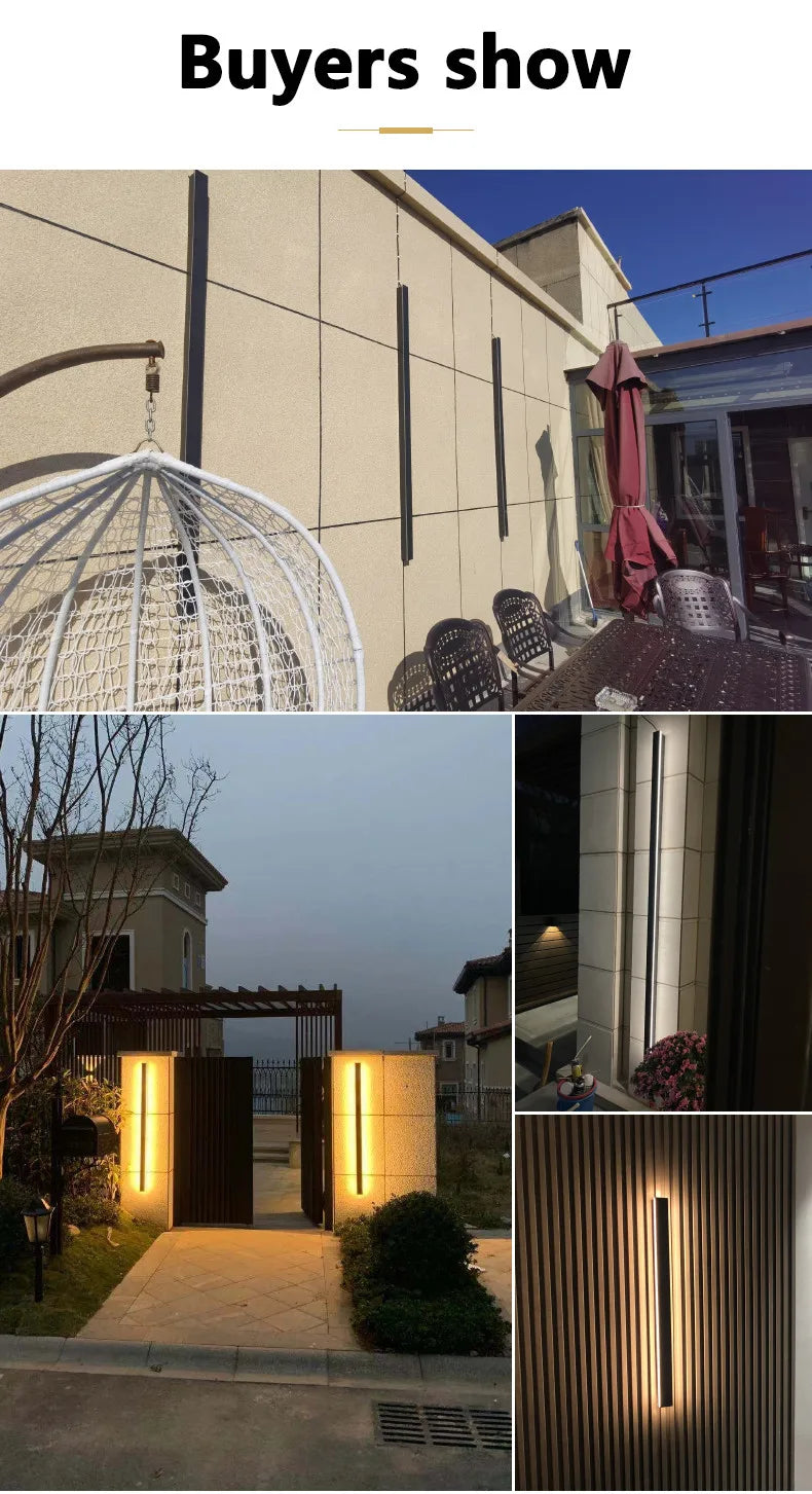 Wasserdichte Außenwandleuchte LED-Streifen Hintergrund Wandleuchte Treppe Gartenlampe Wohnzimmer Schlafzimmer Nachttisch IP65 Wandleuchten.