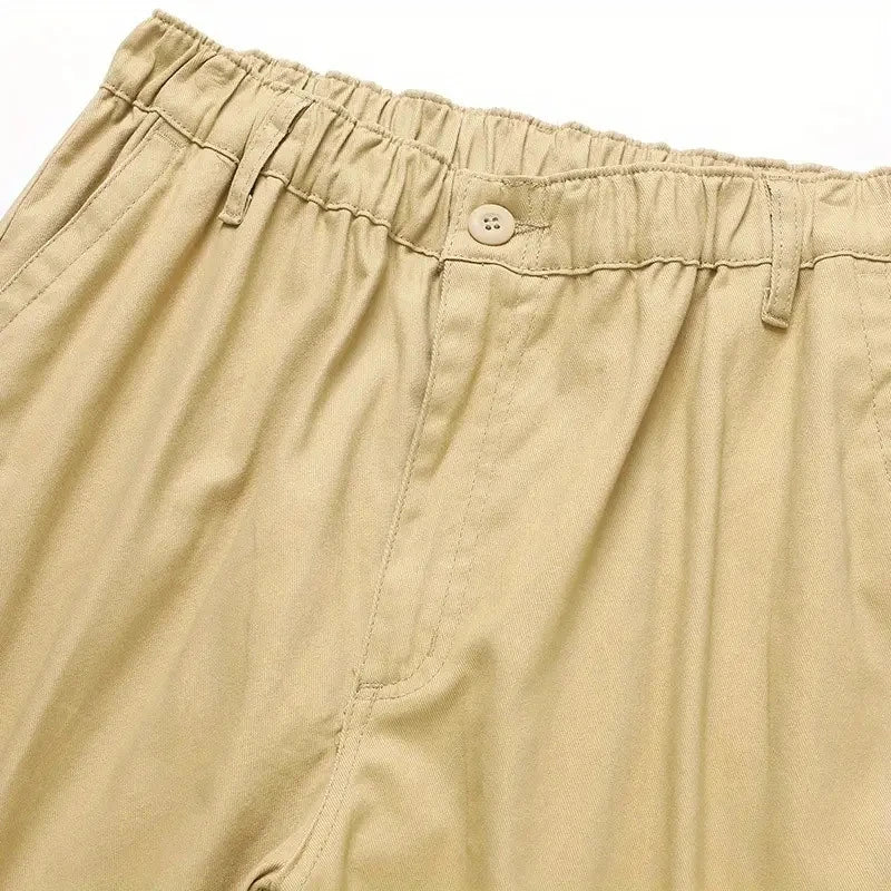 Solind Cotton Multi Flap Pockets Men's Straight Leg Cargo Pants Loose Casual Outdoor Pants Men's Work Pants For Hiking Tactical.