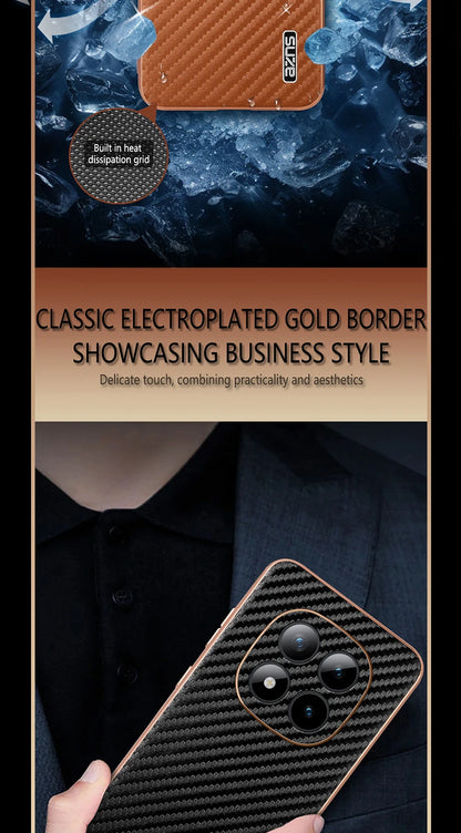 For Xiaomi Redmi Note 15 pro plus Carbon Fiber Phone Case -New Hot Series Mi Note 13/14 pro Plus/15 pro Poco X7/X6/M6 pro Case5G.