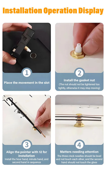 SW Uhr Mechanismus Stille Quarzwerk Set Maschine Wand Hände Stille Sweep Zweite Bewegung Mit Zeiger DIY Reparatur Teile Werkzeug
