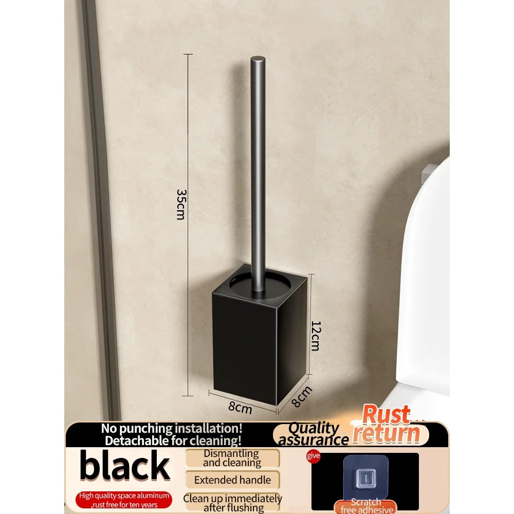 Kein Stanzen Badezimmer-Toilettenregal/Badezimmer-Wandbehang-Toilettenregal/Toilettenbürstenaufbewahrung