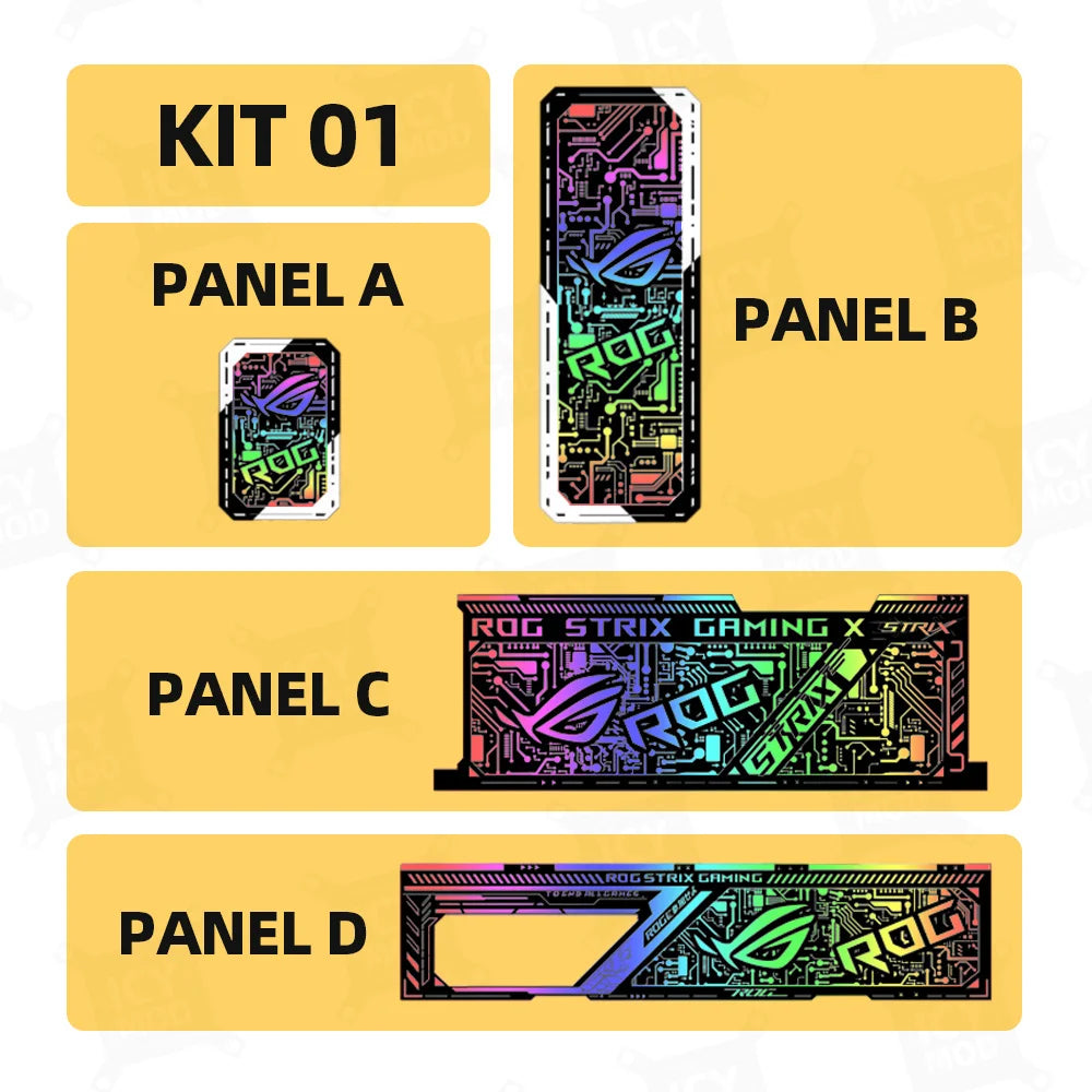 ASUS GX601 Case Lighting panel kit ARGB Laser Engraved Lighting Plate ROG Strix Helios Refit Custom PC MOD Gabinete Shroud