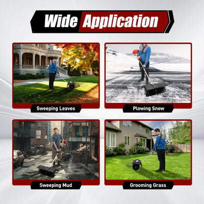 2,3 PS 52 CC Gas Power Walk Behind Sweeper, handgehaltene Schneekehrmaschine für Einfahrt, Rasen, Kunstrasen