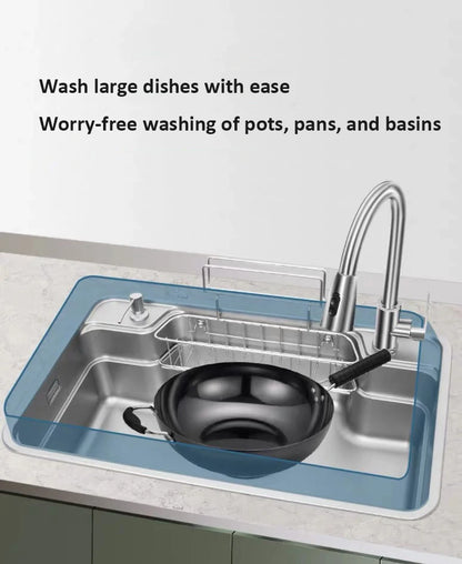 Japanese 3D Flat Large Single Slot Little millet grain Nano 304 Stainless Steel Kitchen Sink Wash Basin Dish Basin for Household