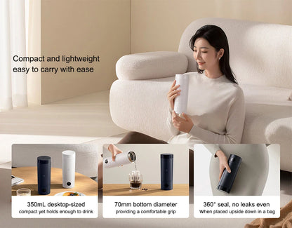 NEW XIAOMI Mijia Portable Electric Kettle 2 Thermos Cup Fast Water Boiler 350ml Smart Temperature Insulated Kettle Travel - CN.