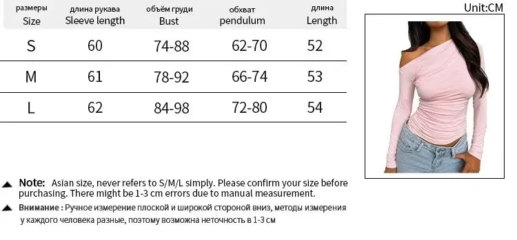 2025 New Spring Women's Casual Long Sleeve Boat Neck Off Shoulder Slim Fit Crop Top Going Out Blouses Y2K Tight Shirts Autumn.