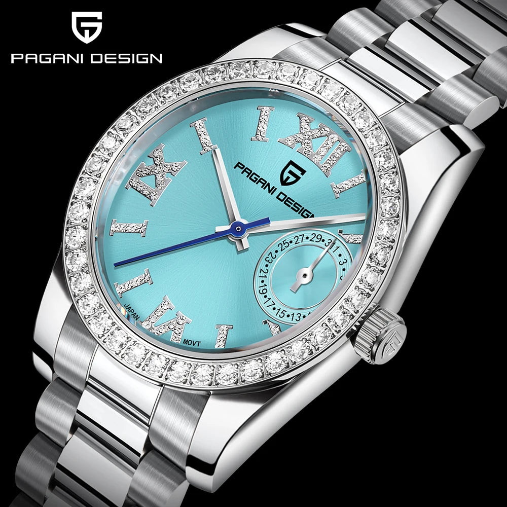 PAGANI DESIGN 2024 New 32MM Women's Wristwatch Elegant Luxury Quartz Watch For Women Fashion Waterproof Watches Sapphire Clock.