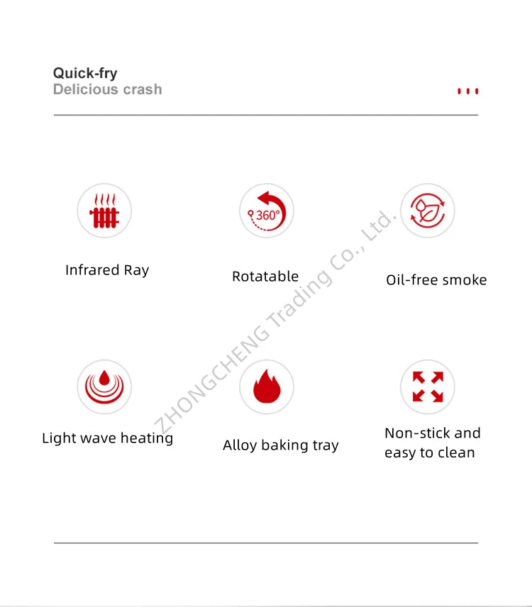 Household 220v 1390w Bbq Oven Indoor Electric Baking Tray Home Smoke-free Non-stick Barbecue Machine Automatically Rotating Baki.