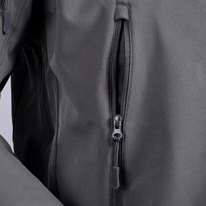 Mens Winter Outdoor Oversized Softshell Jackets Waterproof Zipper Hunting Clothes Fleece Lining Windbreaker Tactical Pocket Coat.