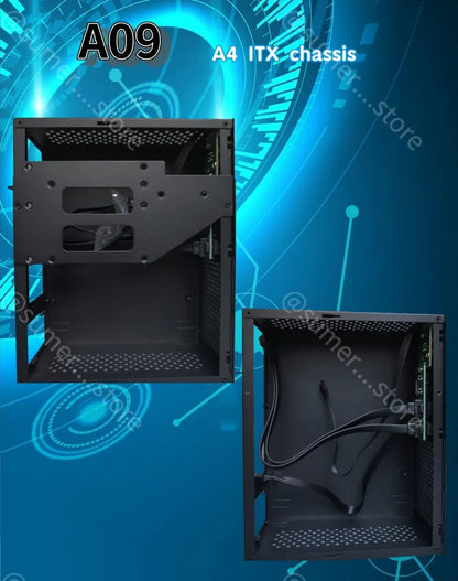 A09 3.8L ITX Chassis A4 HTPC Portable Computer PC Support PCIe 2.5' SSD Drive Mini IPC Flex PSU Case.