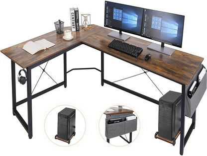 Homfa 66.5 cm (170 ") L Form Schreibtisch Computer Gaming Laptop Schreibtisch Home Office Ecke Workstation Tisch Arbeits zimmer 170x120x75cm
