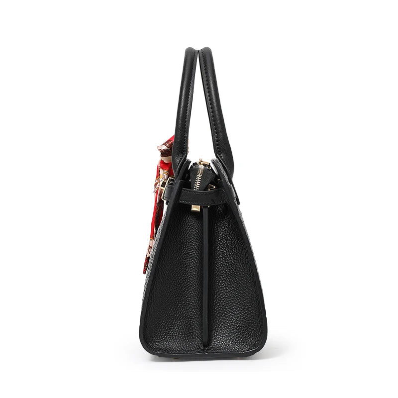 Leather  bag,women's handbag, cowhide cross-body bag, 2024 new style, light and luxurious, mother bag, large capacity.