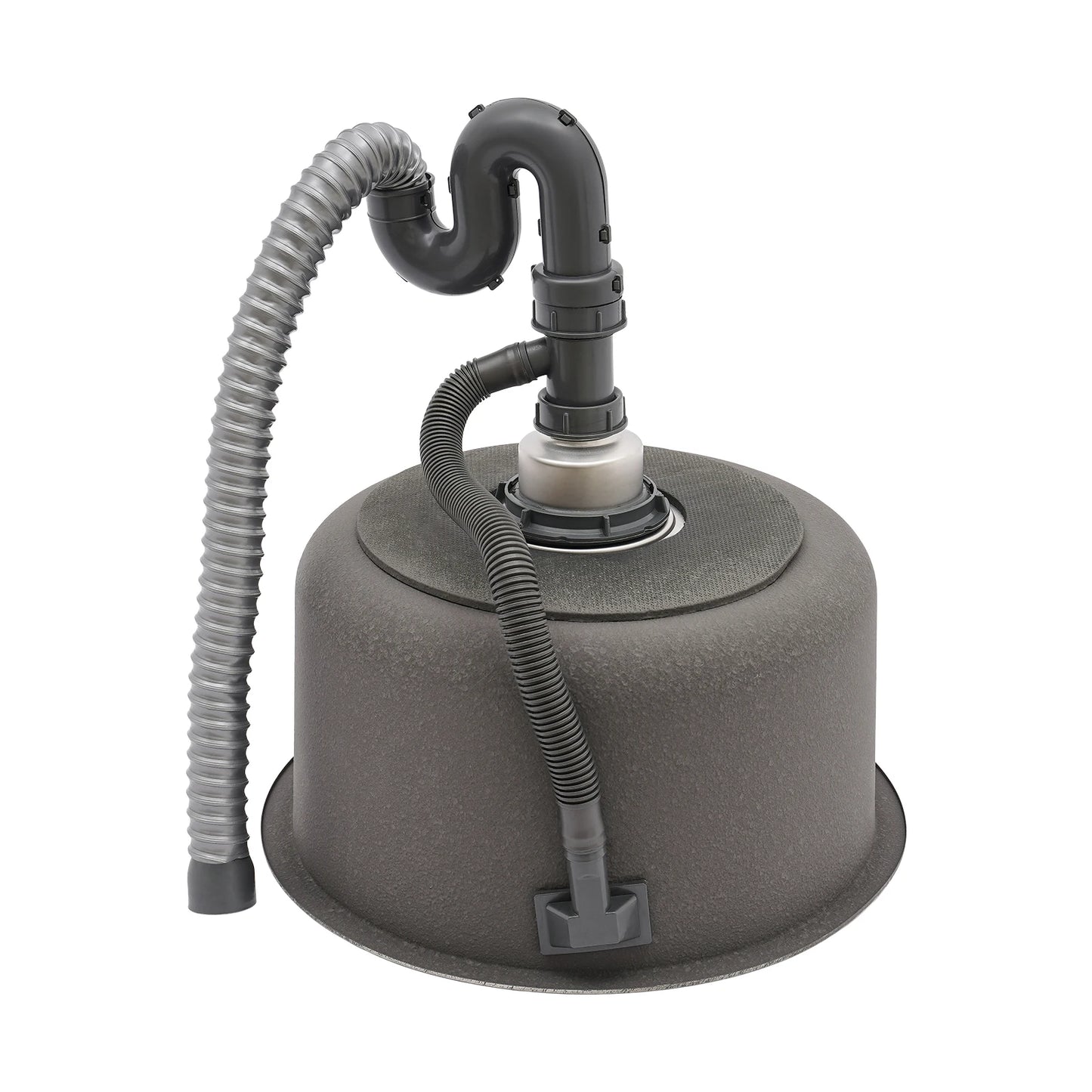 41 cm kreisförmige, vertiefte und vergrößerte Küchenspüle aus Edelstahl 304 mit einer Schüssel