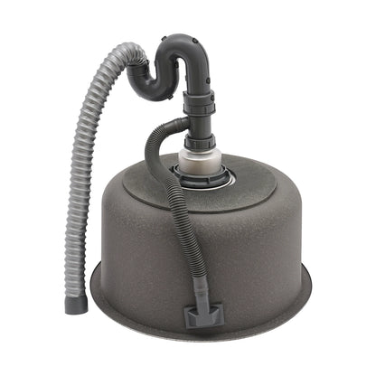 41 cm kreisförmige, vertiefte und vergrößerte Küchenspüle aus Edelstahl 304 mit einer Schüssel