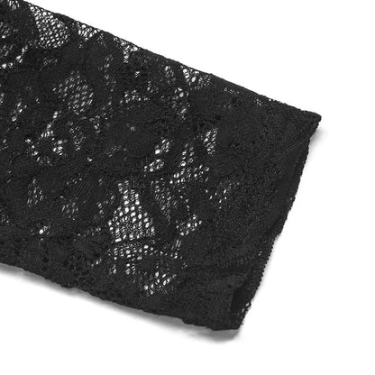 Spring New Women's Sexy Lace Spliced Long Jumpsuit Fashion Solid Color Hollow Long Sleeve Casual Laces Wide Leg Jumpsuit Women