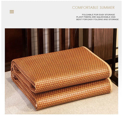 WASART Summer bamboo rattan mattress adult baby cool sleeping mat kit 90/150 single double bed foldable sheet bed protection pad.
