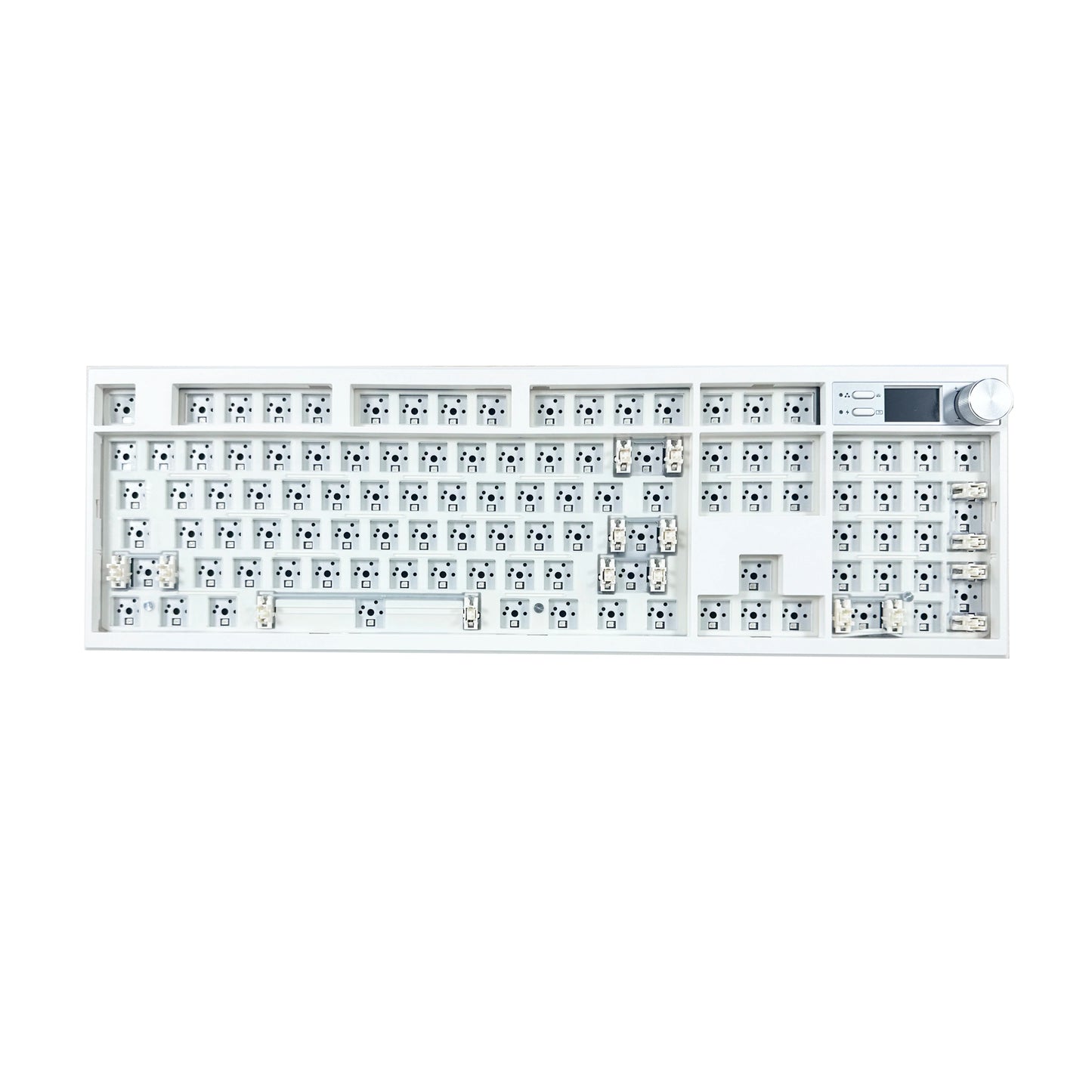 GMK104 Mechanical Keyboard Kit Three Mode Gaming Keyboard Hot Swap  Backlit Gasket Structure This VIA with display screen.