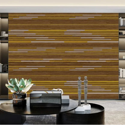 Foam Wallpaper Wall Panel with Gold Studded for Kitchen Backsplash Bathroom Waterproof Aluminum Foil Bottom Stripe Wall Stickers